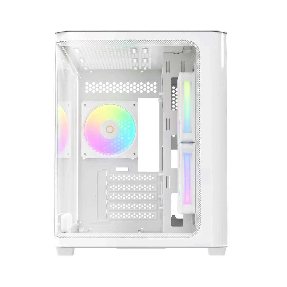 Корпус Ocypus Iota C50 WH Curve ARGB Digital mATX/ITX 2xUSB Type-C Белый Iota-C50-WHD300CD-GL