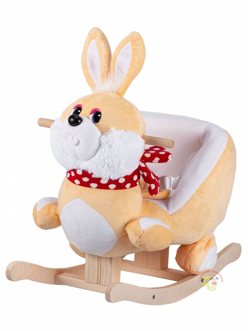 Качалка мягкая Тутси "Заюшка"(желтый, белый), 682-2020