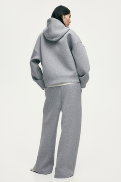 H&M Толстовка с капюшоном и застежкой-молнией, серый меланж