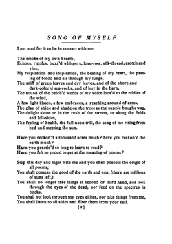 Song of myself | Whitman Walt