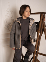 Куртка стёганая двухсторонняя Mjölk Grey/White Grey