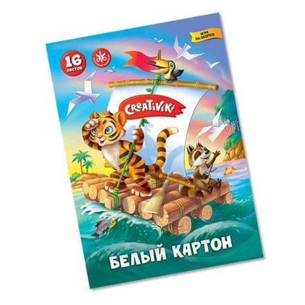 Картон белый немел. Creativiki А4 16 л. 190 г/м2