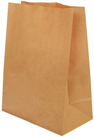 Пакет бумажный 220х120х290 КРАФТ (100/1000) Прямое Дно 108-050