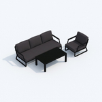 Лаунж зона Ideal Patio ЭСТИВО с трехместным диваном - антрацит