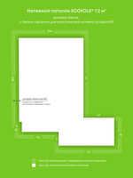 Натяжные потолки 3.2 м2, 5.7 м2, 8.4 м2, 7.2 м2