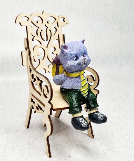 Фигура "Котик с подарком", 10,5 см