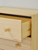 Комод Раст 4 ящика массив сосны, металл цвет натуральный