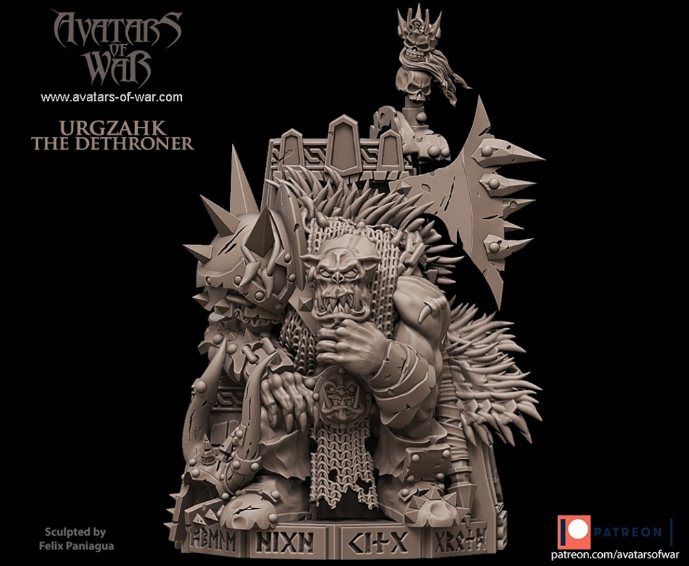 Orc Boss on Throne Urgzahk