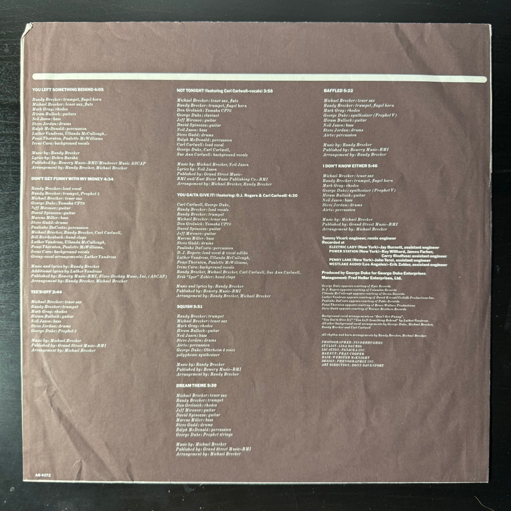 The Brecker Brothers ‎– Détente (США 1980г.)