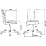 Кресло оператора Бюрократ CH-330M/LT-10, ML CH, ткань темно-коричневый, без подлокотников, регулировка высоты сиденья