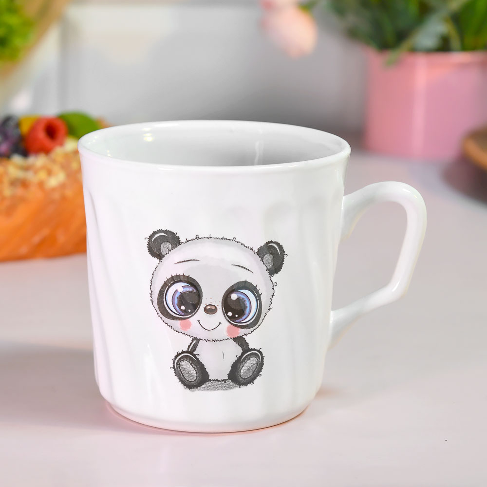 Кружка 250мл Панда, форма Волна