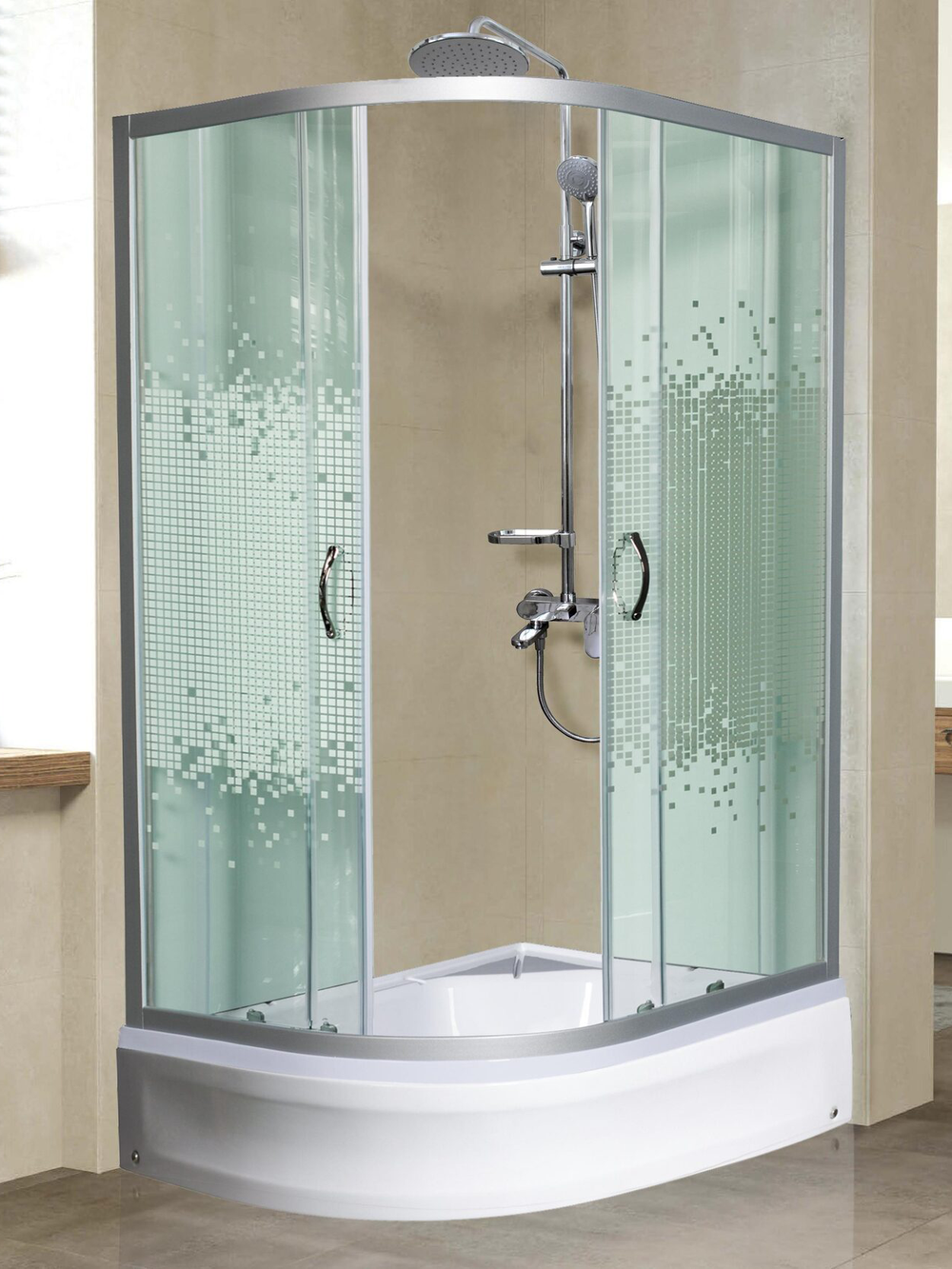 Душевое ограждение МОНОМАХ ДУ 100/70/180 МЗ L/R  10000005880 1000*700*1800, асимметричное