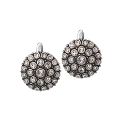 "Саяны" серьги в серебряном покрытии из коллекции "Самоцветы" от Jenavi с английским замком