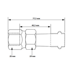 Американка 15-1/2", WAAG Heavy Inox, пресс-резьба, вн., сталь нержавеющая