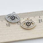 Подвеска Глаз, цвет серебро, размер 14*11 мм, цена за 1 шт