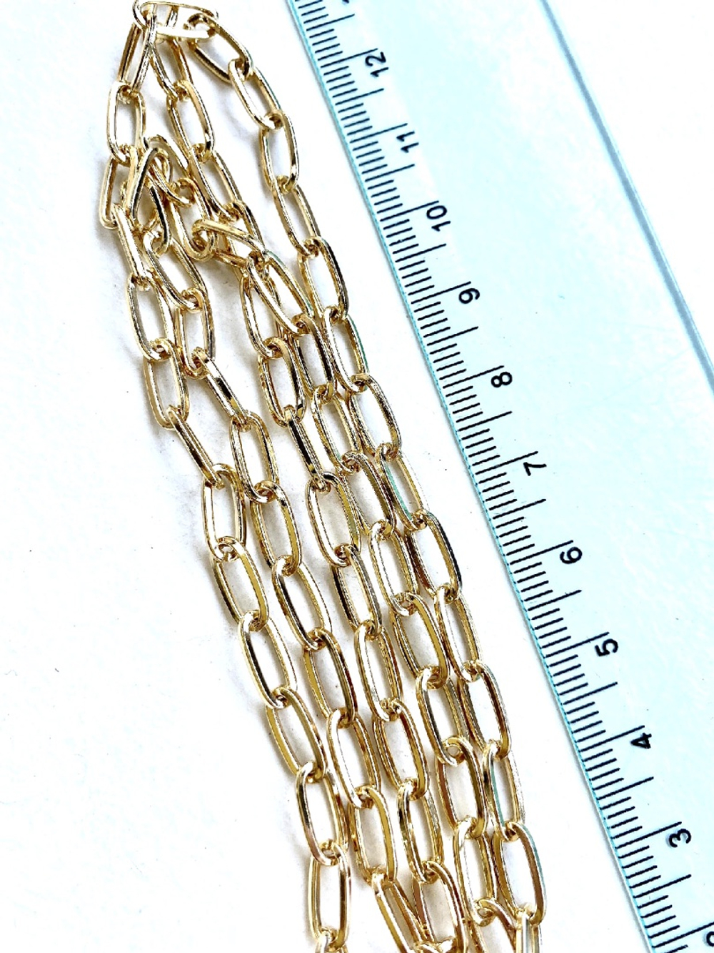 0357-з Цепь "Мельбурн", 10*5 мм, позолота