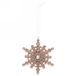 Подвеска «Снежинка» 10 см, золото