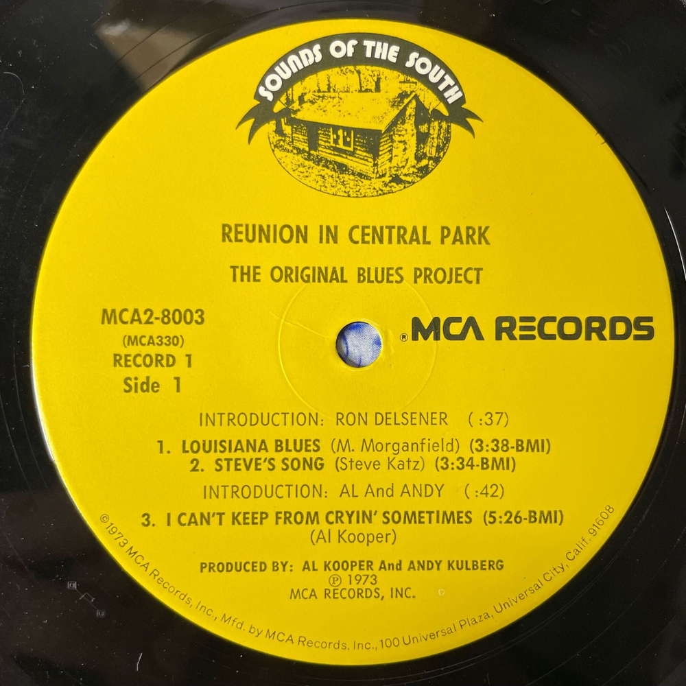 Винтажная виниловая пластинка LP The Original Blues Project Reunion In Central Park (USA 1973)