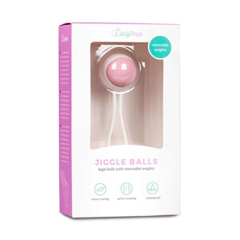 Вагинальный шарик EasyToys Jiggle Balls с петлёй, 9,5 см