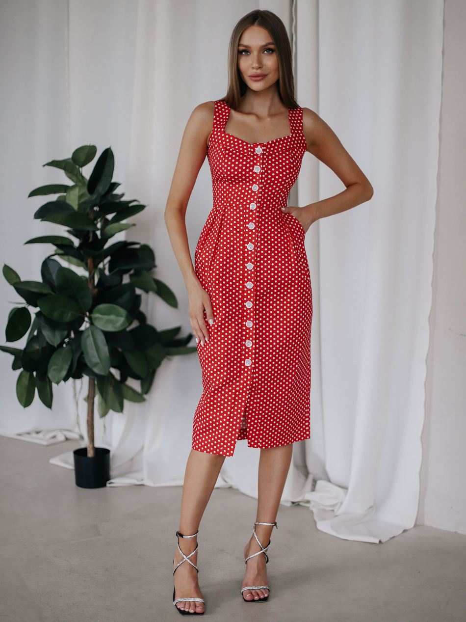 Платье сарафан на бретелях