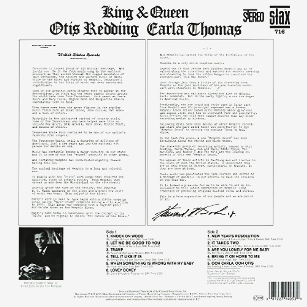 Otis Redding, Carla Thomas / King & Queen (Coloured Vinyl)(LP)