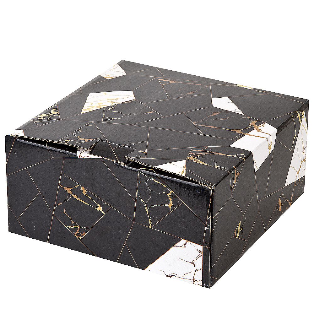 Блюдо 3-х ярусное "Черный  " 25*25*32,5 см (подарочная упаковка)