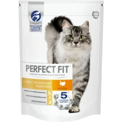 Perfect fit sensitive сухой корм для взрослых кошек с чувствительным пищеварением с индейкой - 650 г