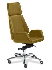 Кресло Siena Chrome A жёлтая ткань