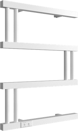 Полотенцесушитель электрический EWRIKA Пенелопа M 55x60 см, подключение справа, слева, матовый белый, М-образный, из стали