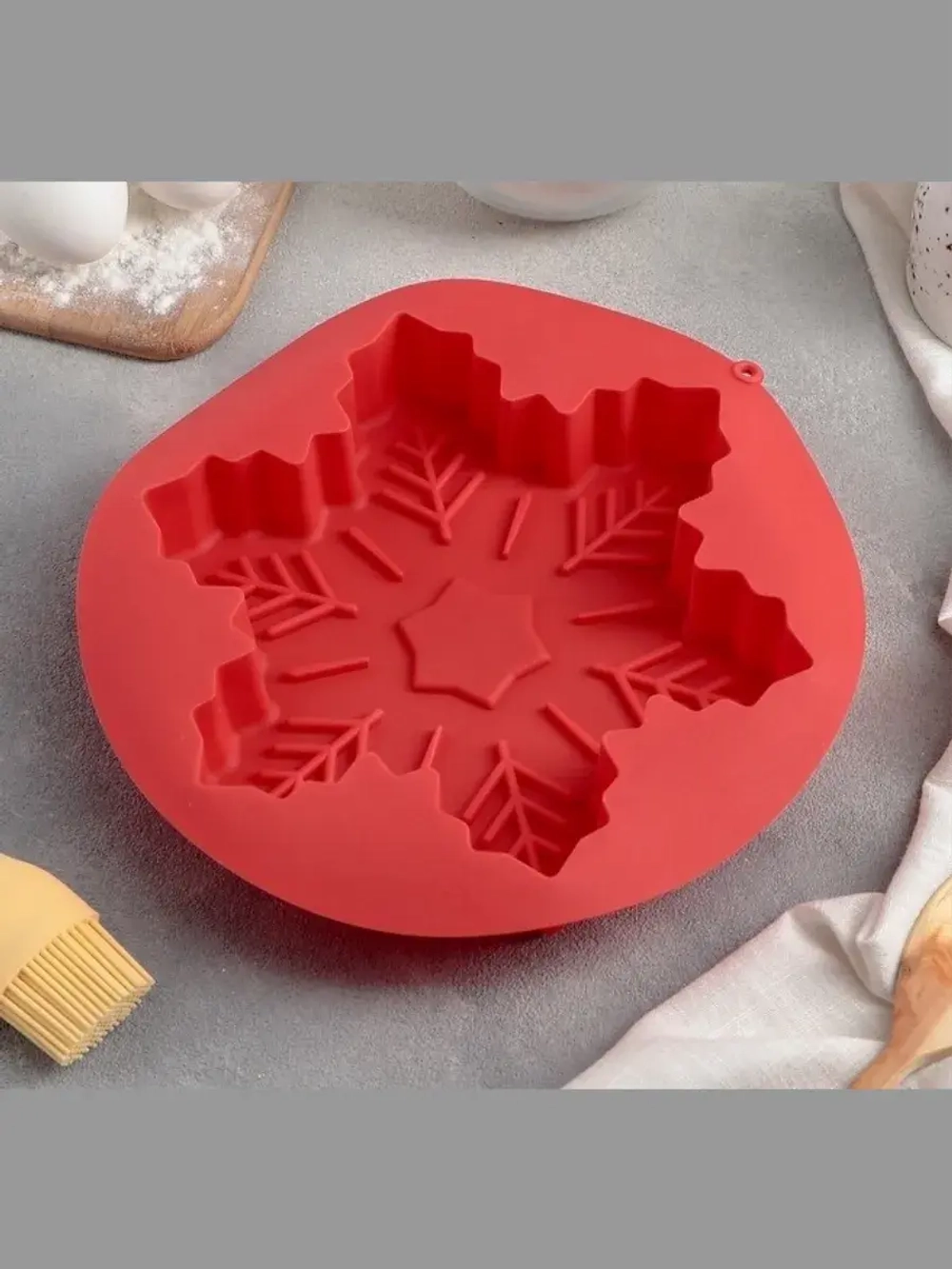 Форма для выпечки силиконовая «Снежинка», 22,5х3,5 см