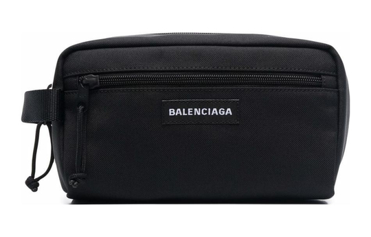 Balenciaga Explorer Fabric Toiletry Bag Men"s Black