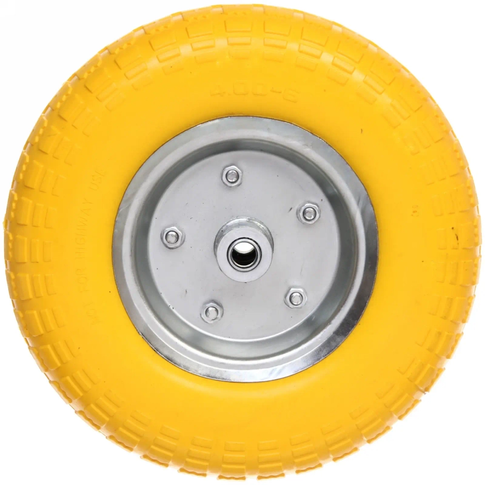 Колесо к тачке 13» 4,00-6 (ось 16мм) вспененный полиуретан