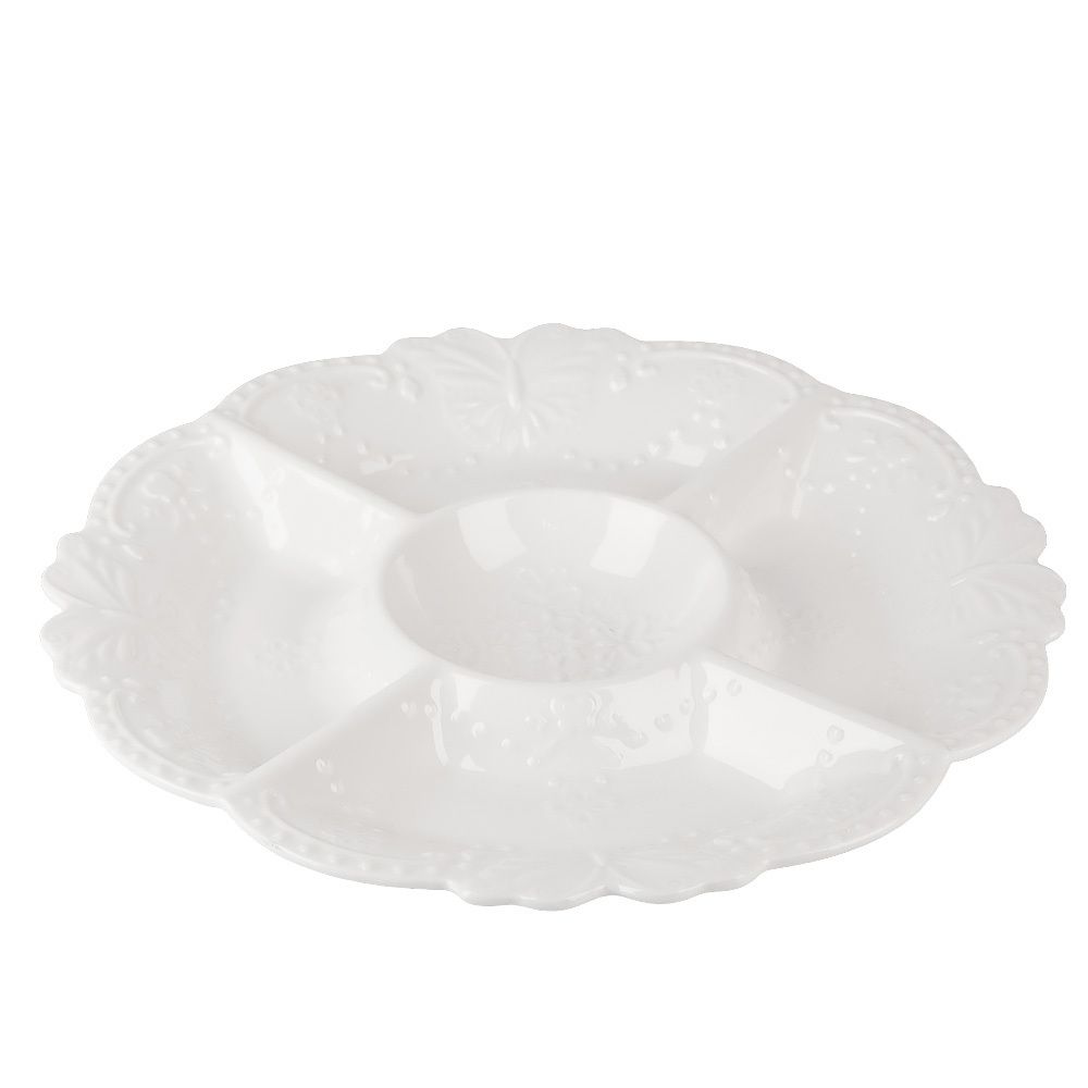 Менажница " " 27х27х3см (min5) (фарфор) (транспортная упаковка)