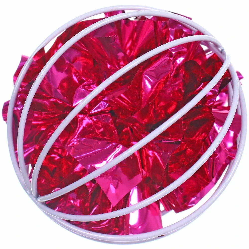 Игрушка - мячик для кошек «ИГРУЛИК», шуршалка, цвет розовый, d - 6см