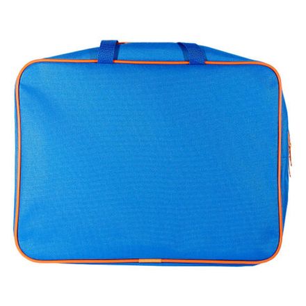 Папка с ручками А4, Jenzol, широкая, василек, ткань, молния