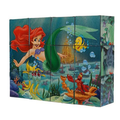 Кубики 12шт. Disney "Русалочка" (Степ пазл)