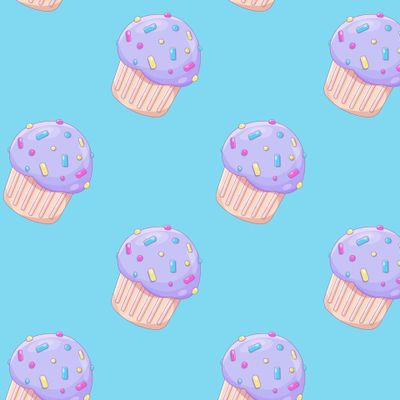 Черничный капкейк, пирожное, кекс, маффин, muffin, cupcake.