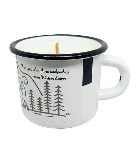 №39 Интересная книга, свеча в кружке с деревянным фитилем Camping mug, Nomkamo