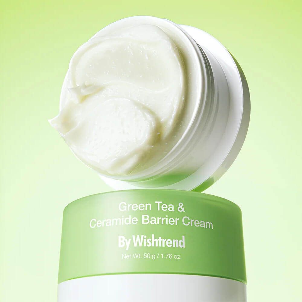 BY WISHTREND Барьерный крем с зелёным чаем и церамидами Green Tea & Ceramide Barrier Cream (50 гр)