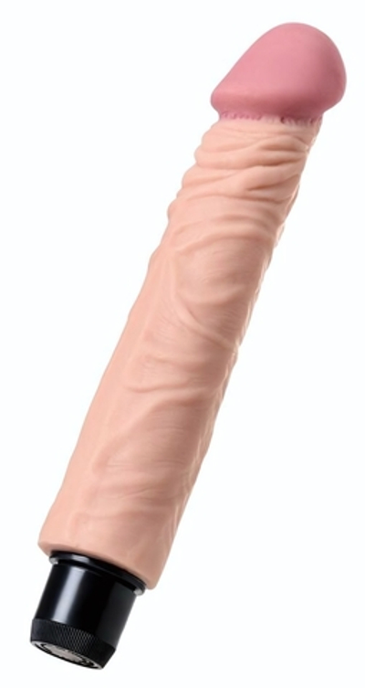 Телесный реалистичный мультискоростной вибратор - 22,5 см. (Цвет: телесный)