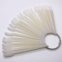 1624 Палитра веер миндаль на кольце натуральная 50 шт