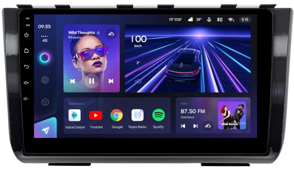 Магнитола для Hyundai Creta 2 2021-2022, Solaris HC 2024+ (рамка черная глянцевая) - Teyes CC3L монитор 10" IPS на Android 10, 8-ядер, CarPlay, 4G SIM-слот