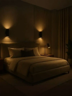 Светильник настенный, бра двунаправленный, черный, Е27