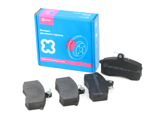 Колодка дискового тормоза а/м ВАЗ 2108-21099(НЧД), 2110-2115, Калина, Приора, Гранта передняя (к-т 4 шт.) ЕзАТИ