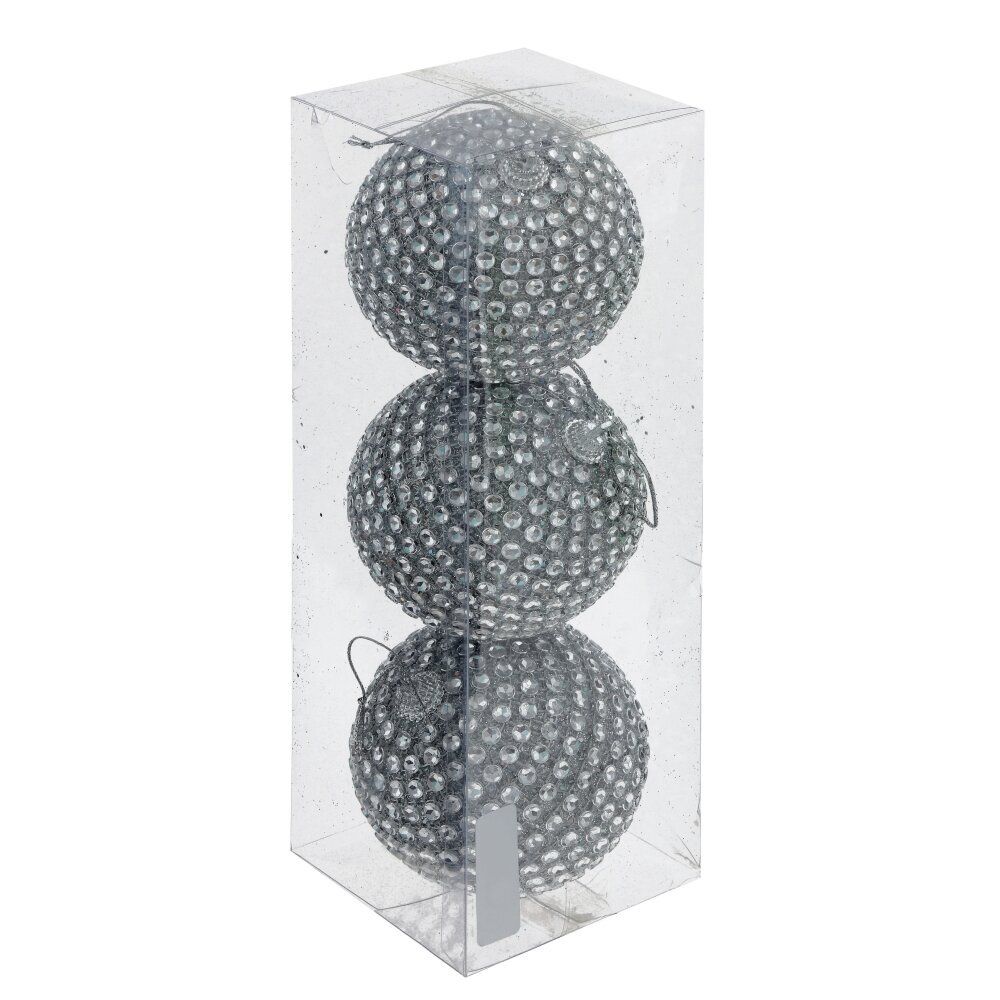 GAEM Набор из 3шт Украшение новогоднее "Шар", D 8 см, L9 W9 H9 см