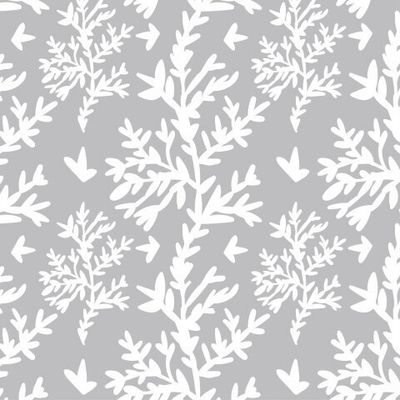 Бесшовный принт c зимней ботаникой