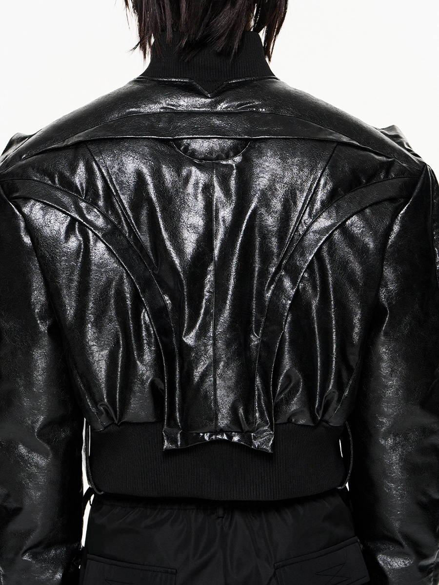 Пуховик BLIND "Dracula" Leather Puffer Jacket