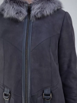 Дубленка зимняя с капюшоном натуральная