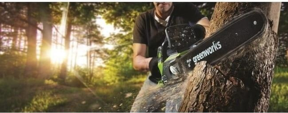 Пила цепная аккумуляторная GREENWORKS GD40CS15K2 40V, бесщеточная 2005707UA