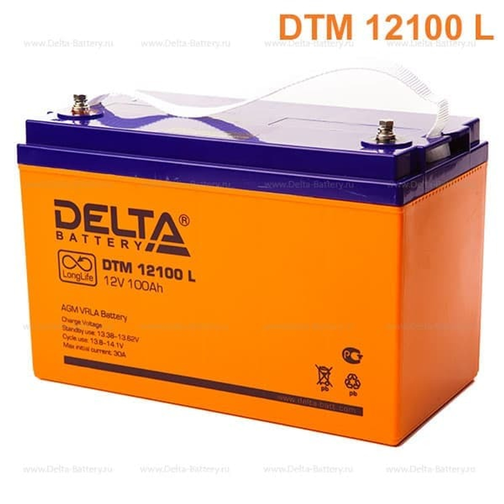 Аккумуляторная батарея Delta DTM 12100 L (12V / 100Ah)